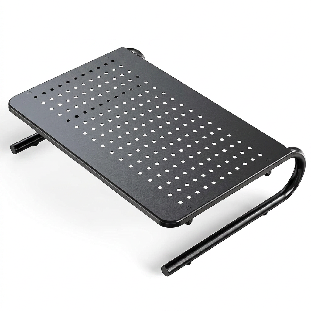 monitor riser for desk vented design cooling airflow
