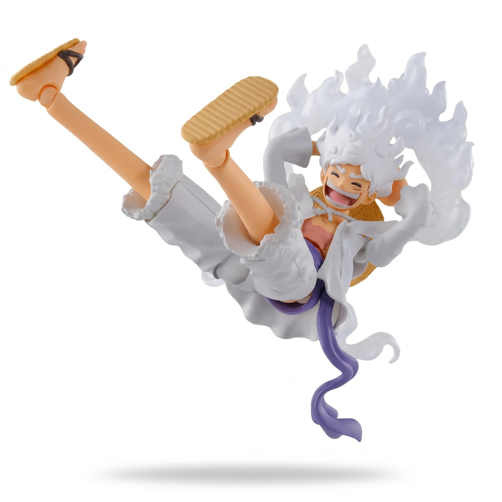 Monkey D. Luffy GEAR5 action figure with detailed design and multiple articulation points