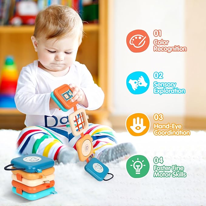 montessori busy board toy for fine motor skill development and play