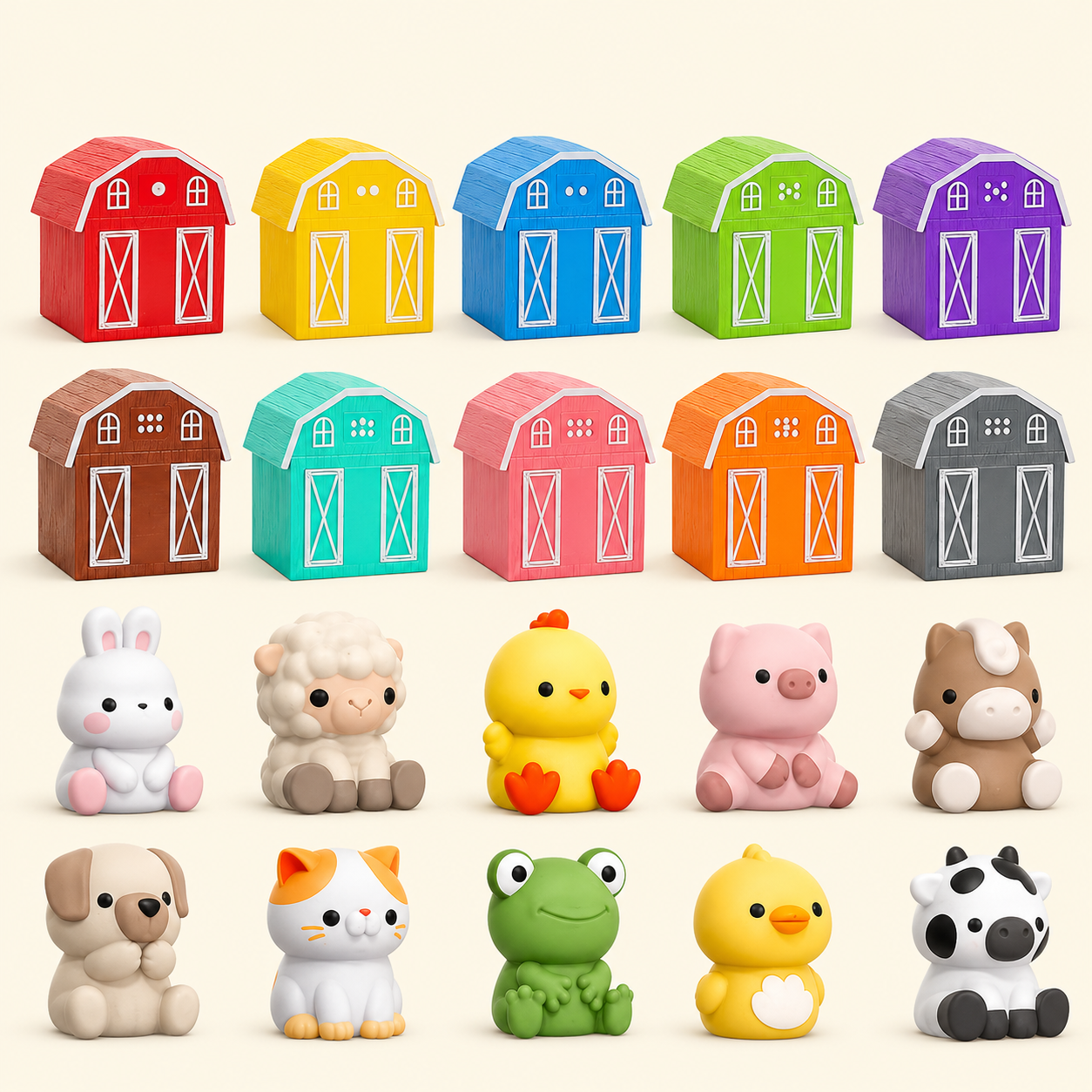 Montessori learning toys for toddlers farm animal set