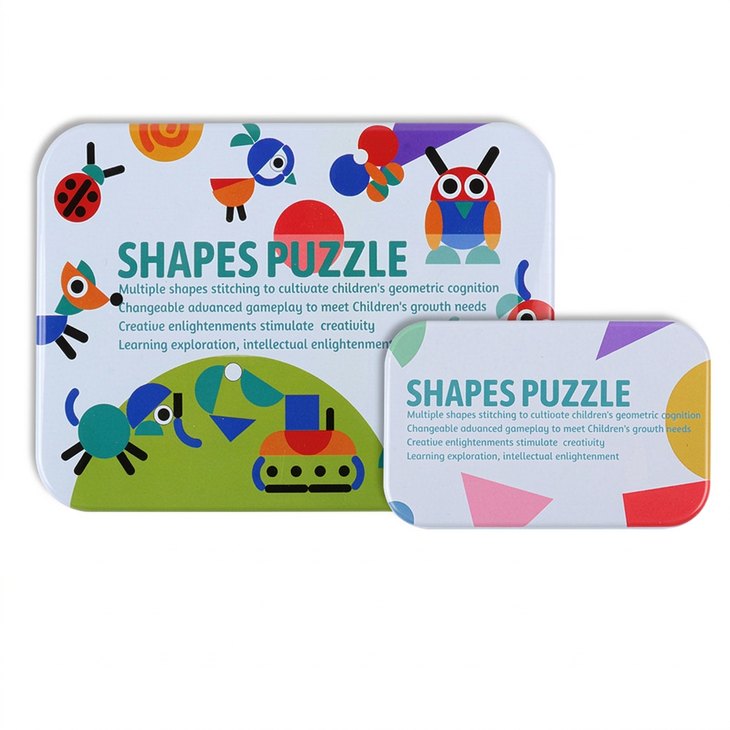 Montessori pattern blocks learning toy educational puzzle for kids