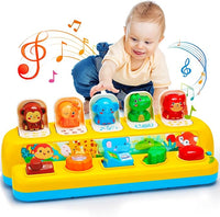 Montessori pop up toy for babies cause and effect learning toy with lights