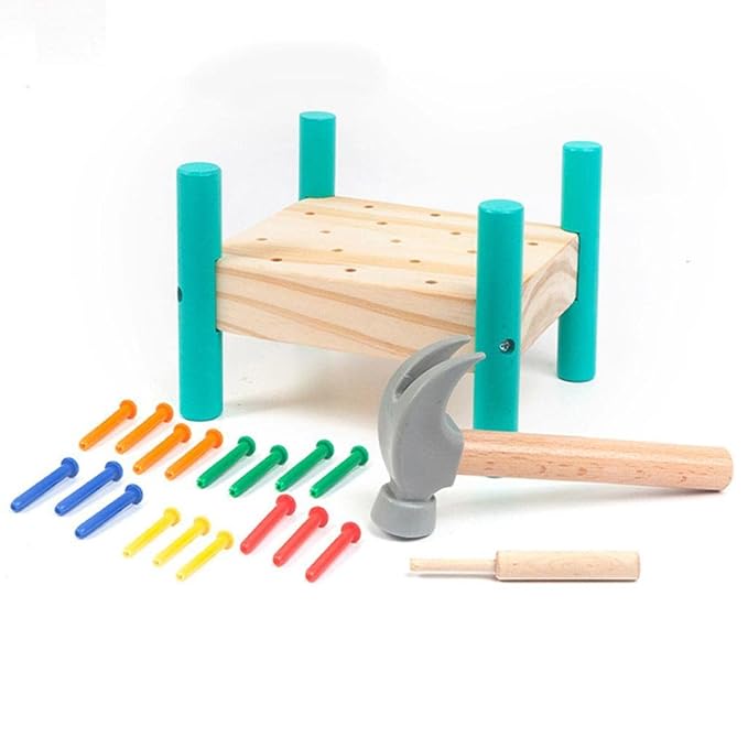Montessori pound a peg toy for kids early learning play