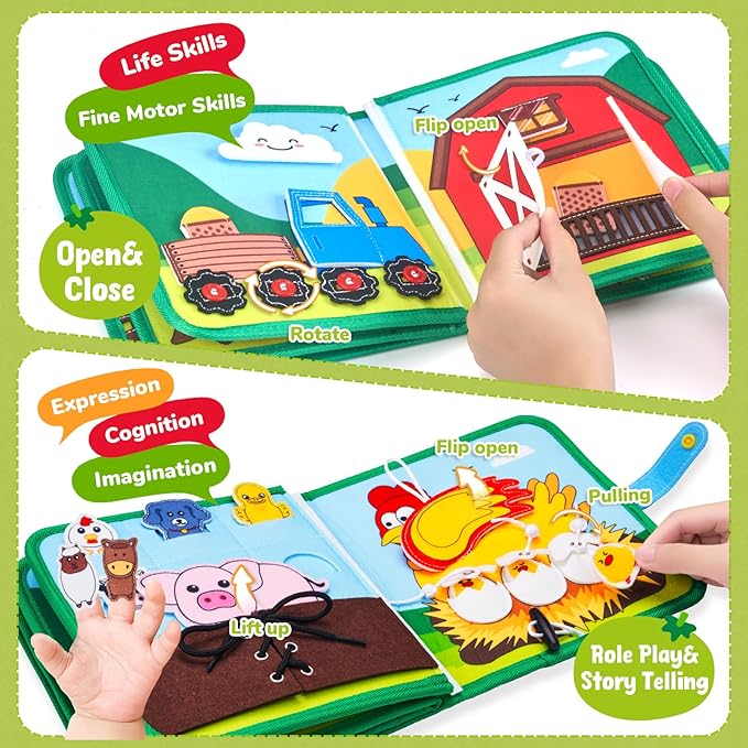 Montessori Quiet Book For Kids Educational Activities