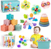 Montessori Toys 6 in 1 sensory learning set shown in a complete product view.