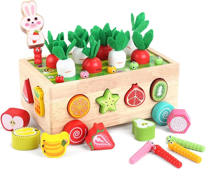 Montessori wooden shape sorting toy toddler learning toy for 1-3 year old kids