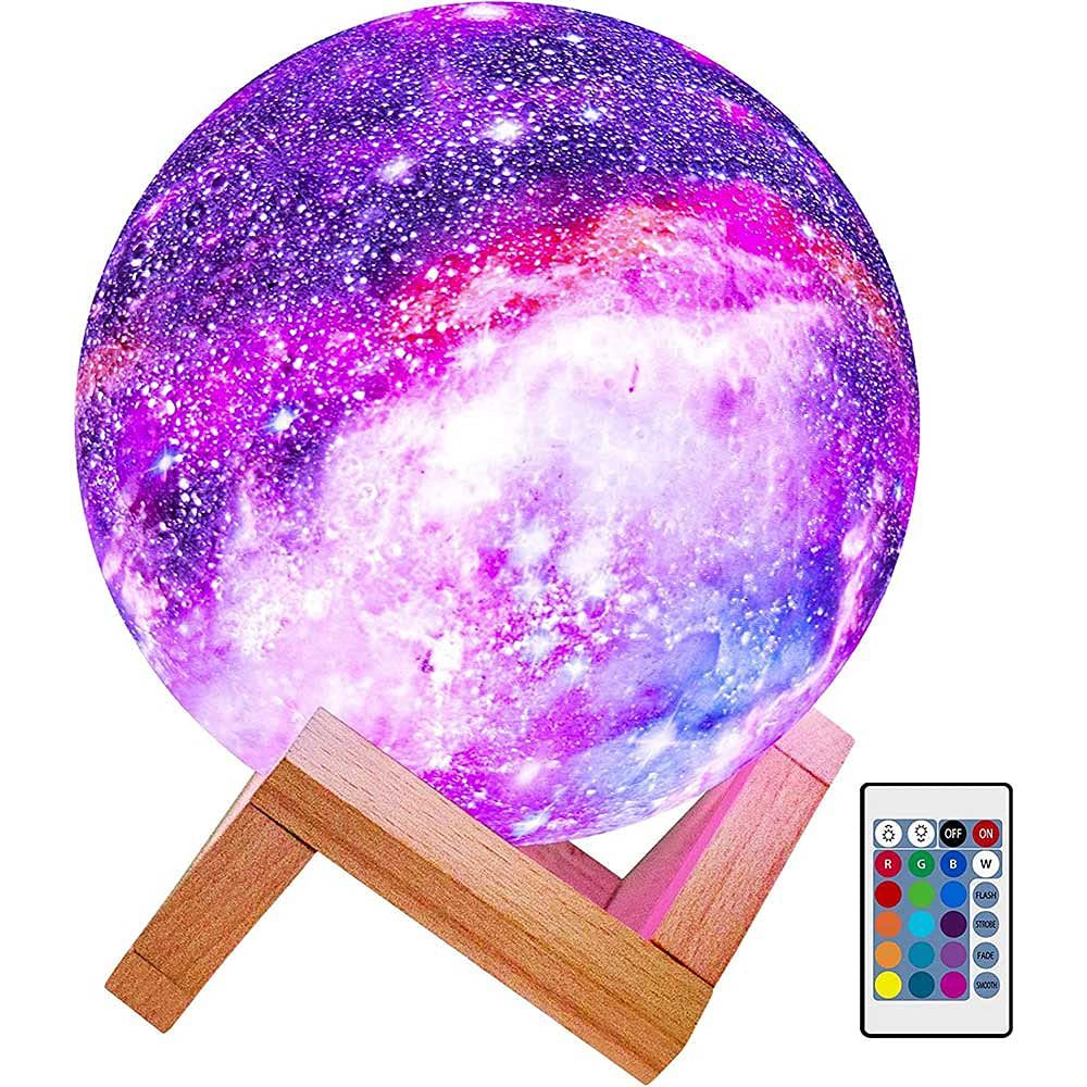 16 color LED 3D moon lamp with remote and touch control night light