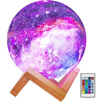 16 color LED 3D moon lamp with remote and touch control night light