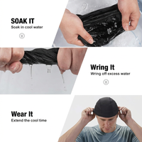 Cooling Skull Cap for Motorcycle Helmet Use in Hot Weather