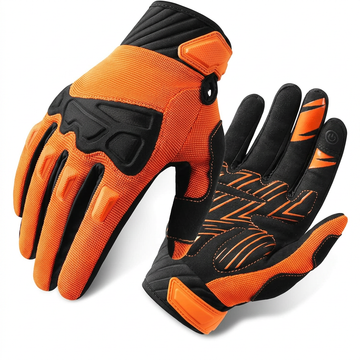 Mountain bike gloves for men with protective knuckle guard design