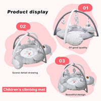 Movable baby play mat with soft padded floor surface