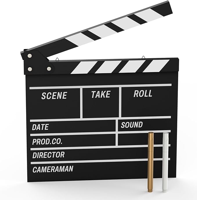 Movie clapboard film slate 10.5 inch for video production