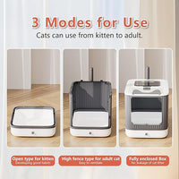 large cat litter box for multiple cats with dual safety sensors