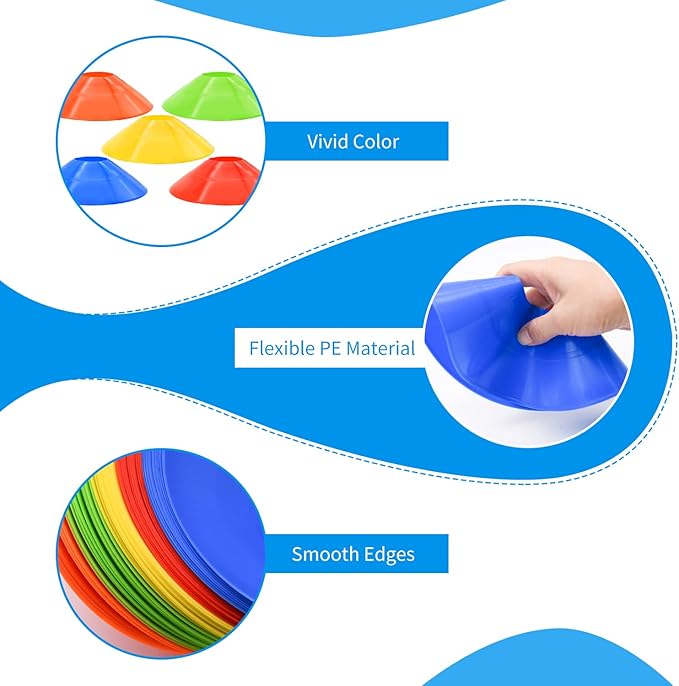 Colorful Disc Cones For Coaching And Sports Practice