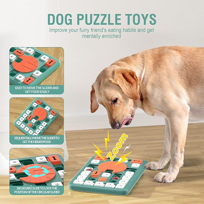Multi-colour dog toy with treat compartment layout