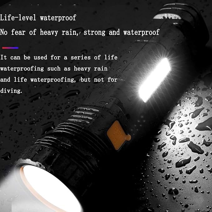 multi function LED flashlight with power bank USB charging emergency use