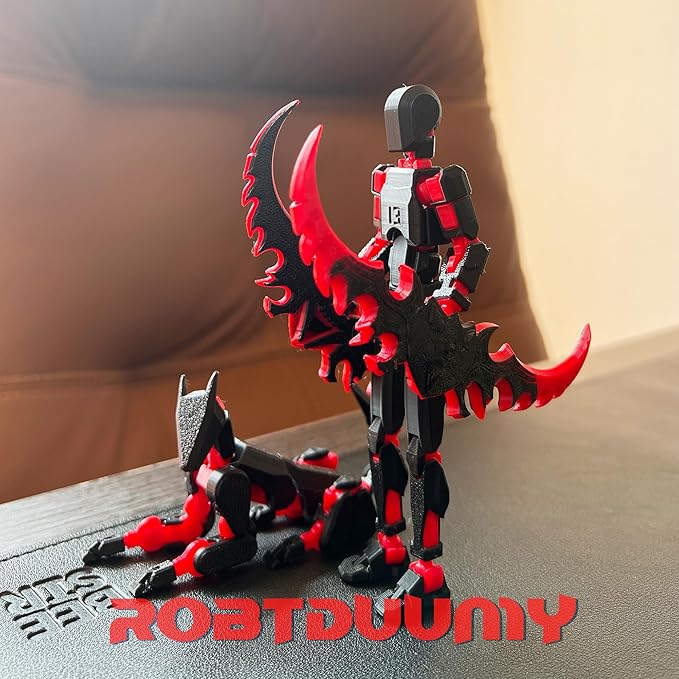 Multi-Jointed Robot Figure – T13 Dummy Robot Titan 13, 3D Printed Toy for Display and Play