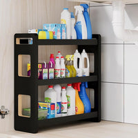 Multi-level bathroom counter organizer for personal care products