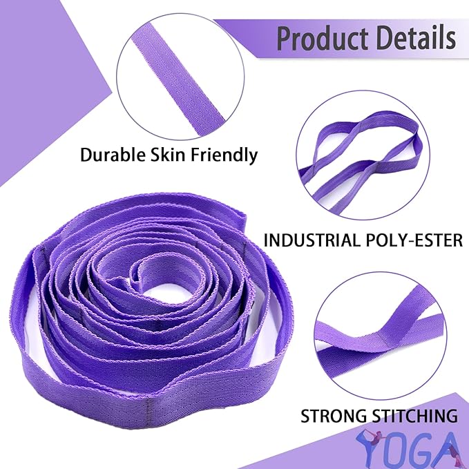 Multi loop exercise stretch band for home workouts and mobility training