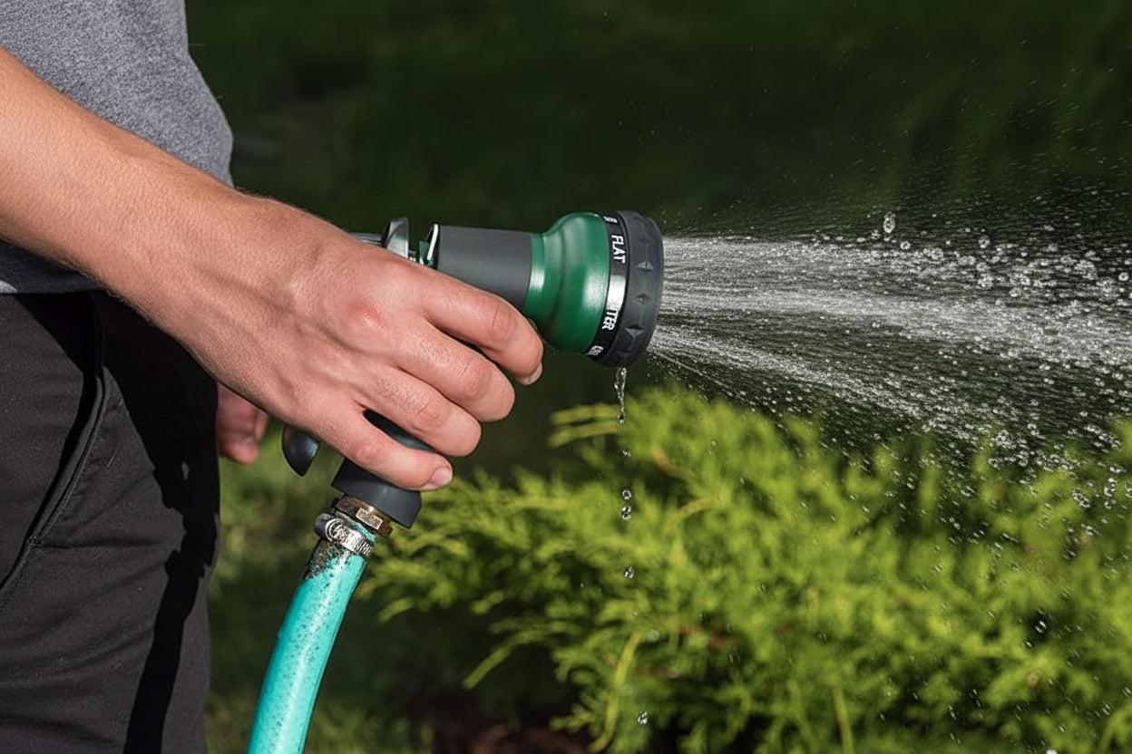 Multi-pattern garden water nozzle for home and outdoor watering tasks