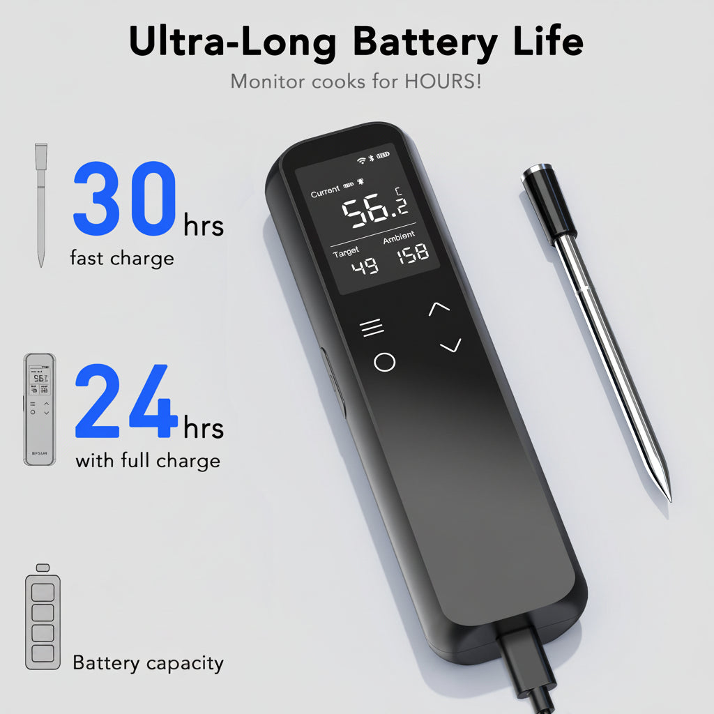 Multi Probe Cooking Thermometer For Monitoring Different Food Items