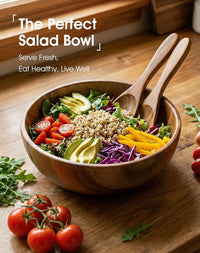 Multi size acacia serving bowls for individual and shared portions