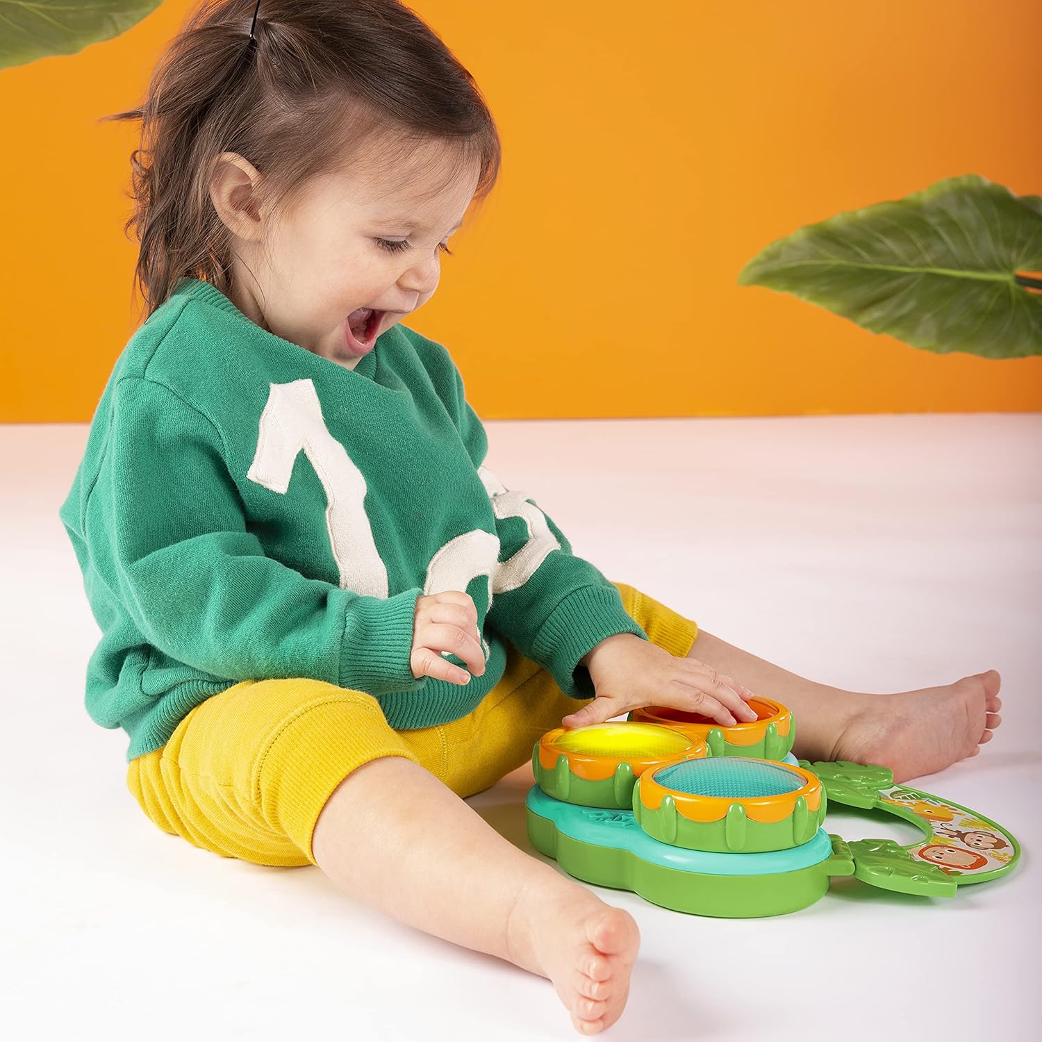 Multicolour baby activity drum with safari animal design