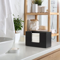 Multifold paper towel holder with easy access opening
