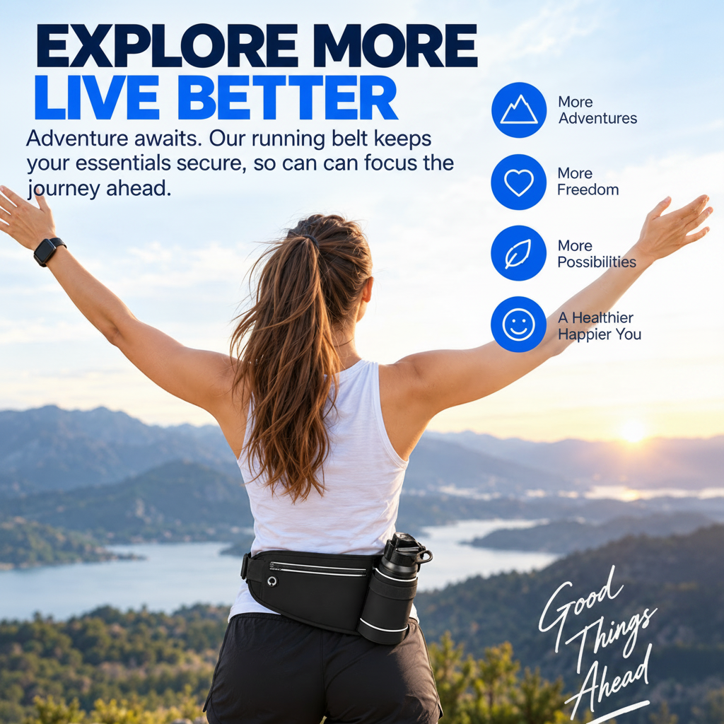 Multifunctional running belt for everyday essentials