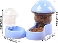 Mushroom Shaped Pet Feeder with Food and Water Dispenser