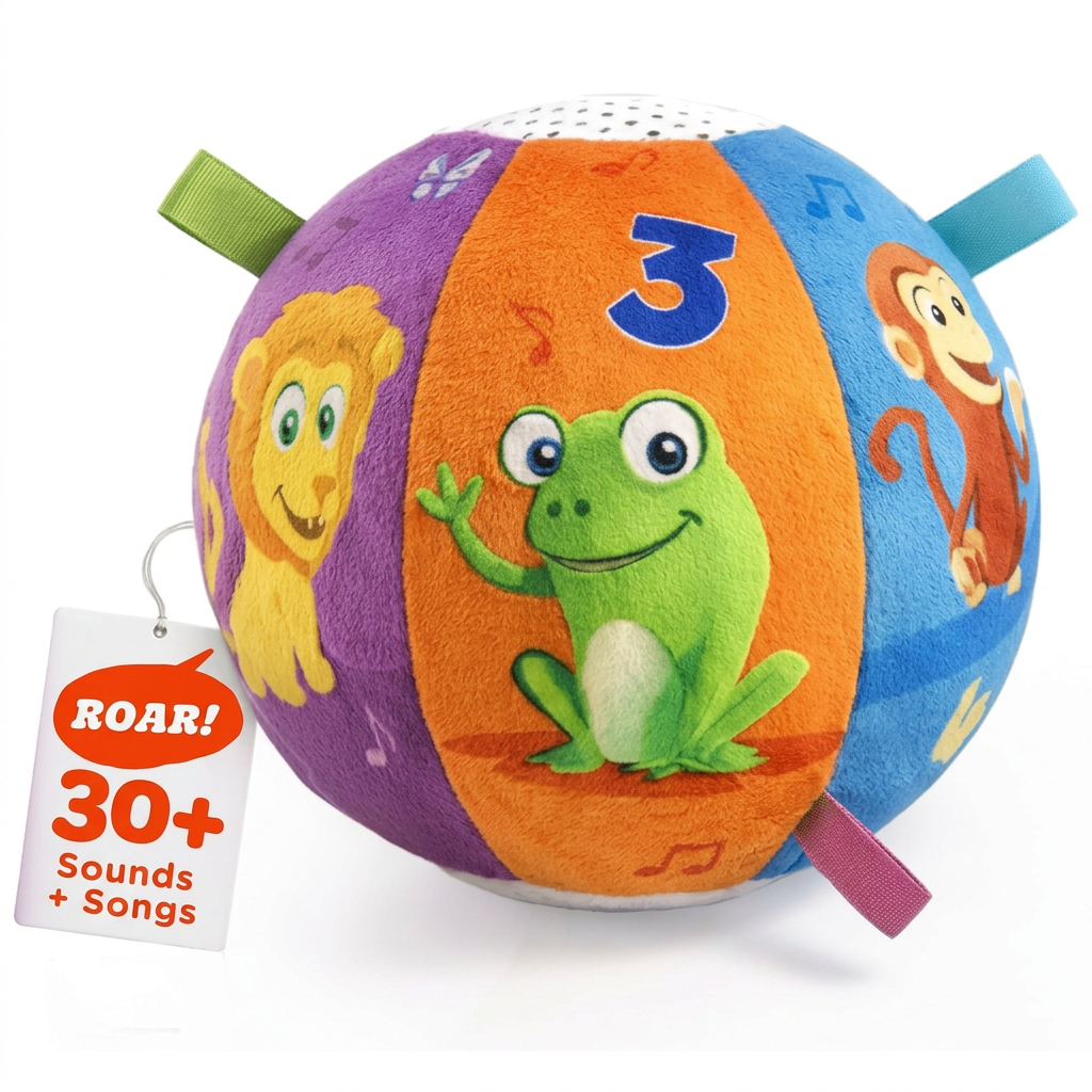 Musical baby ball toy for toddlers with sound effects and lights