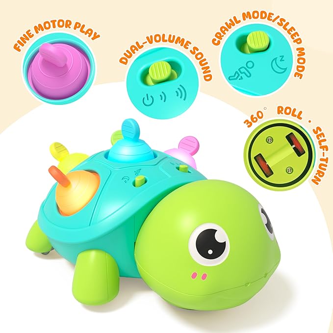 Musical crawling toy for baby boys and girls early learning