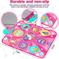 Musical dance mat toy with adjustable volume for home play