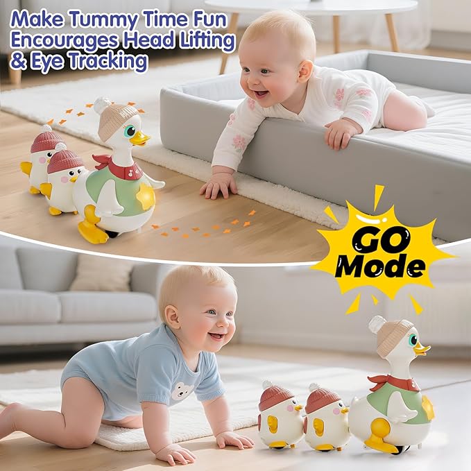 Musical duck toy for babies light up sensory toy for infants learning