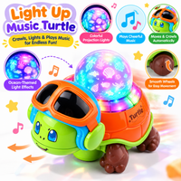 Musical light-up animal toy with built-in lighting and sound features.