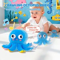 Musical stuffed animal toy featuring an octopus shape and interactive sound functions.