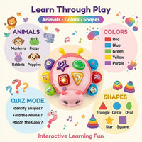 Musical tummy time toy with built-in sounds and engaging electronic play features.