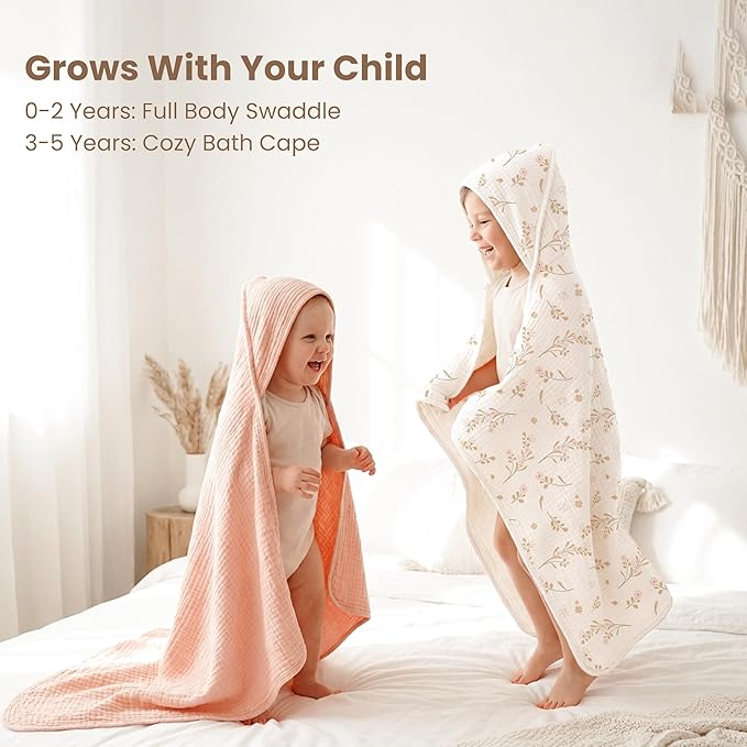 Close up of breathable 100% cotton muslin towel fabric for babies