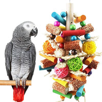 Natural corn stick bird cage hanging toy for large birds