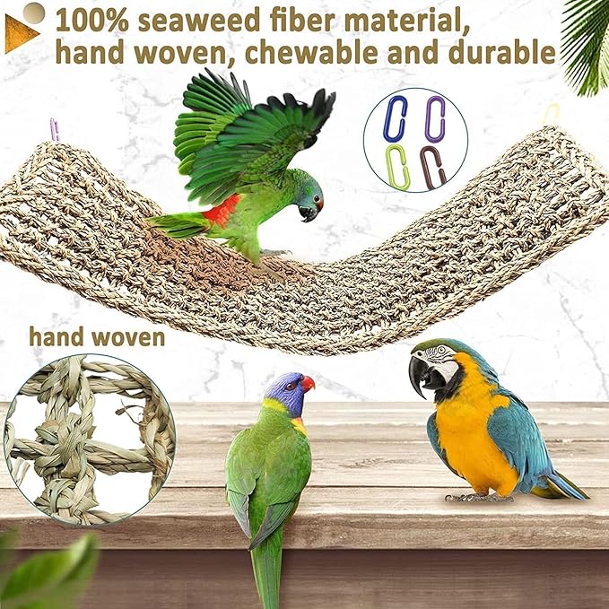 Natural grass bird cage mat for floor or hanging use