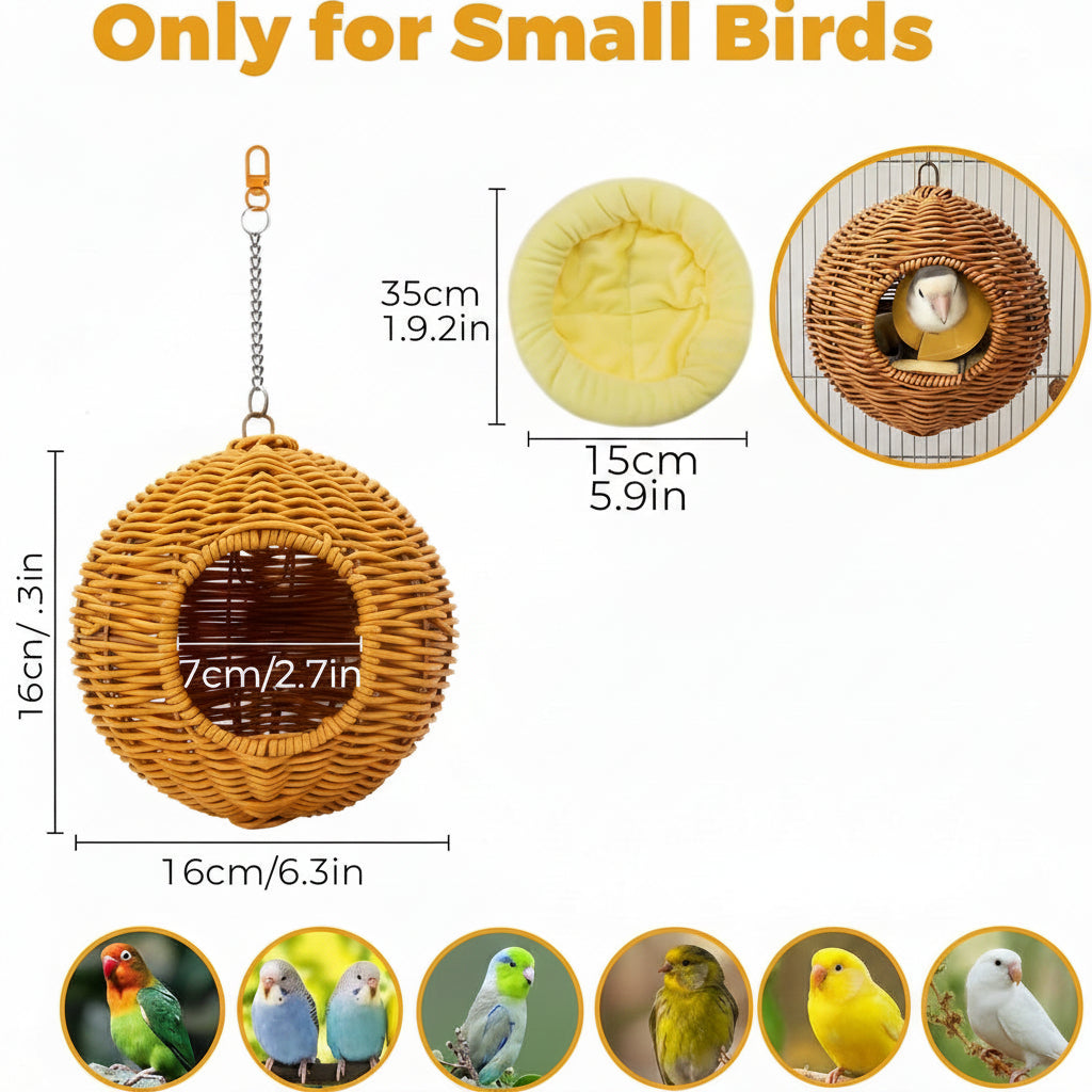 Natural Parrot Resting Nest For Bird Cage Setup