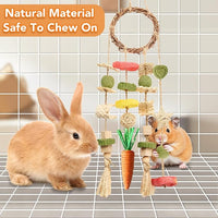 natural rabbit teeth toy for chewing and enrichment