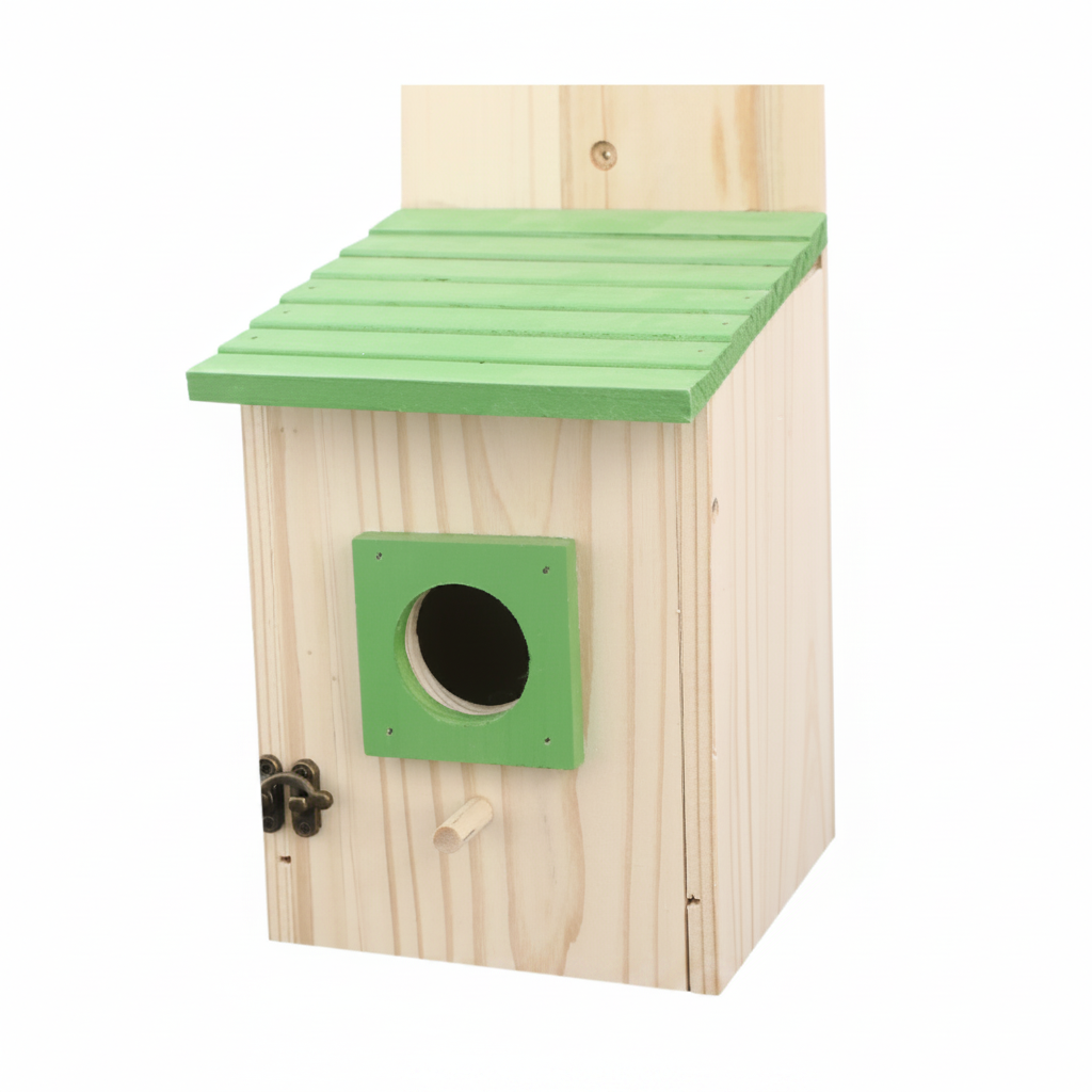 Natural Wood Bird House For Small Pet Birds