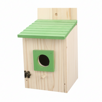 Natural Wood Bird House For Small Pet Birds