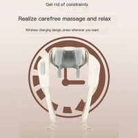 Neck massage pillow for seated home relaxation