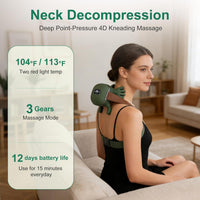 neck massager with smart display screen and control panel