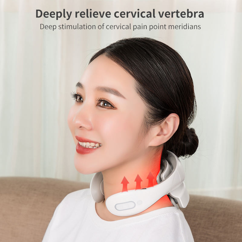 Neck massager with gentle warming function