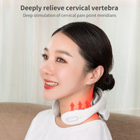 Neck massager with gentle warming function
