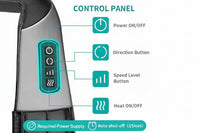Rechargeable massager positioned around the neck and shoulders