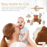 newborn baby gift crib mobile teddy design soft nursery decor